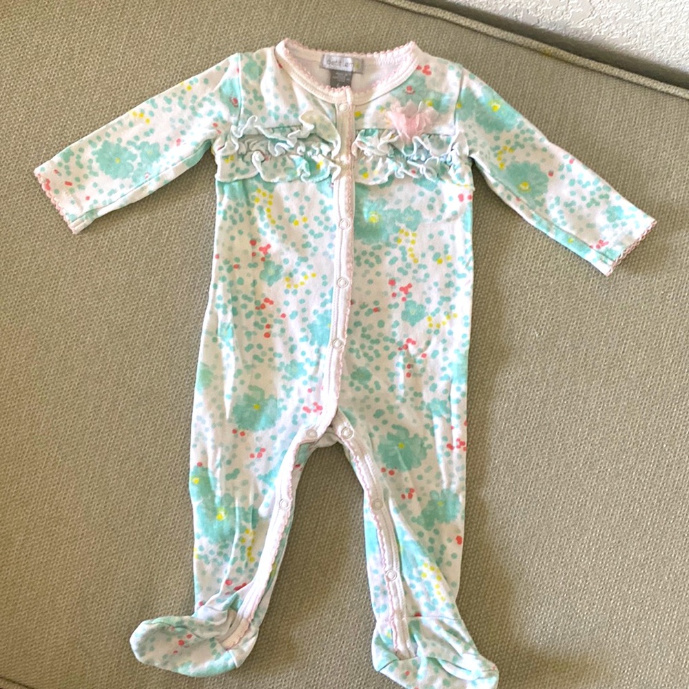 Petit Lem long sleeve footed onesie